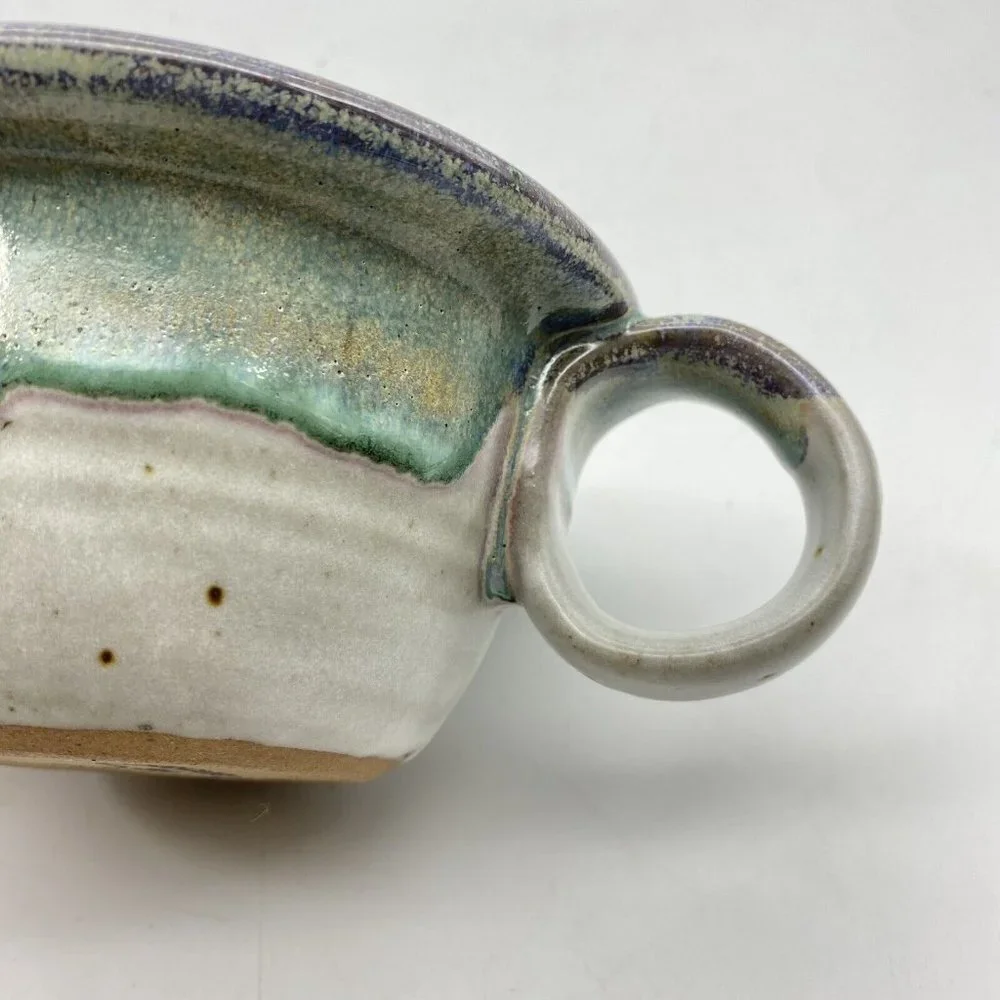 Vintage Sauk Mountain Pottery Chamberstick Candle Holder SMP TN Studio‎ Folk Art
